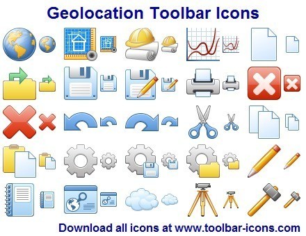 Geolocation Toolbar Icons 2012.1