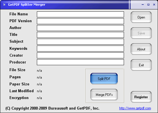 GetPDF Splitter Merger 3.01