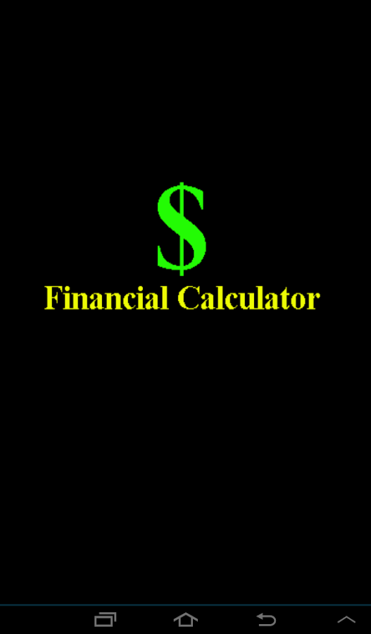GG Financial Calculator 1.0