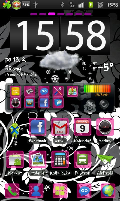 Glass Pink go launcher theme 1.0