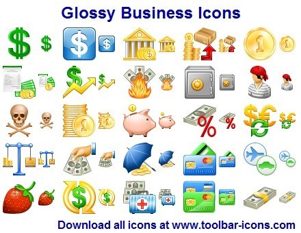 Glossy Business Icon Set 2012.1