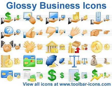 Glossy Business Icons 2013