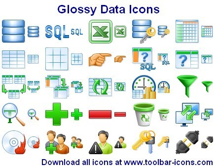 Glossy Data Icons 2013.1