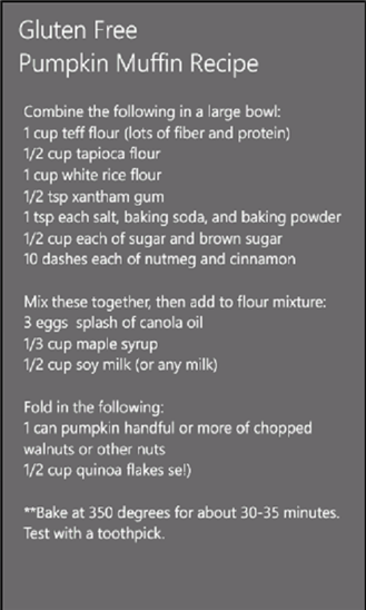 Gluten Free Pumpkin Muffin Recipe 1.0.0.0
