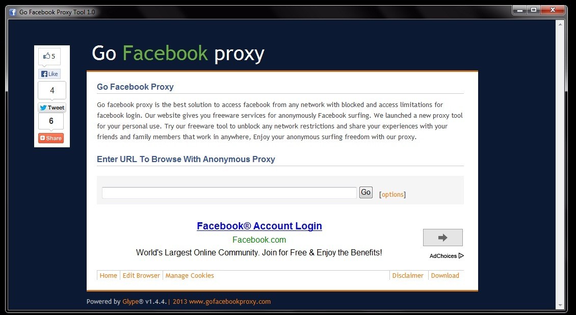 Go Facebok Proxy 1.0.0