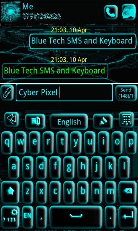 GO Keyboard Blue Tech 1.0