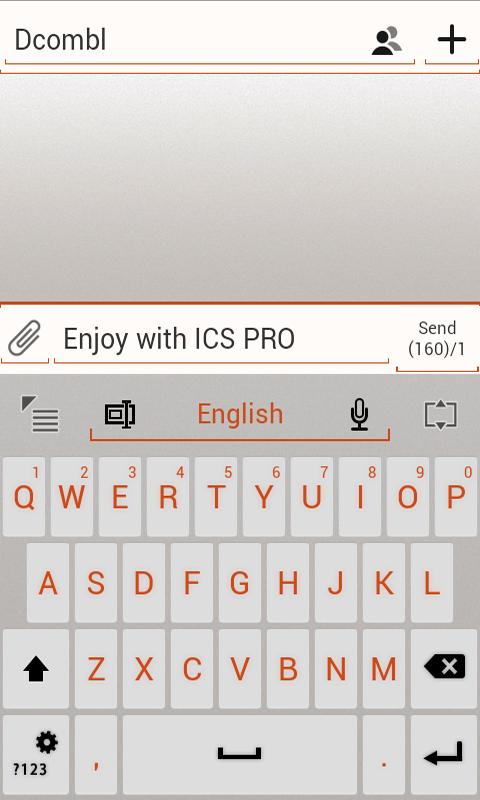GO Keyboard ICS WHITE Orange 1.2