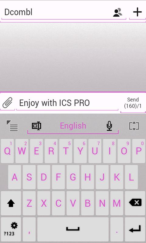 GO Keyboard ICS WHITE Pink 1.2