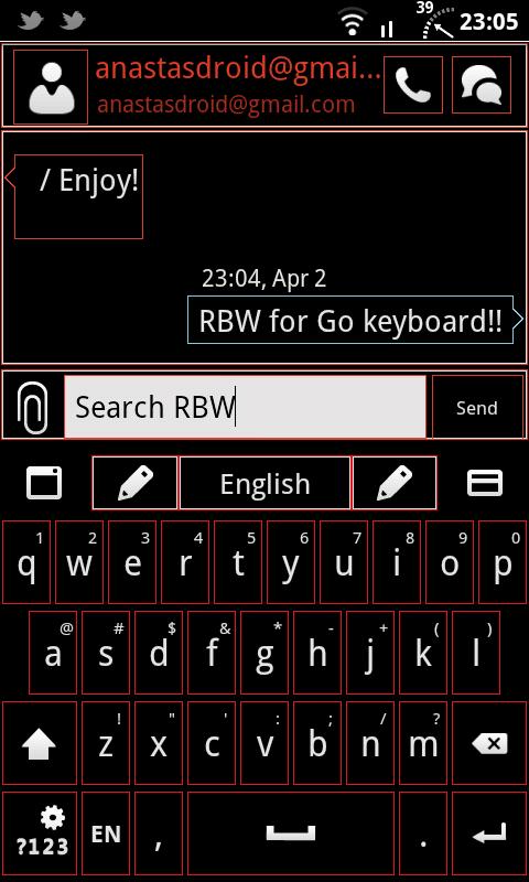 Go Keyboard RBW Theme 1