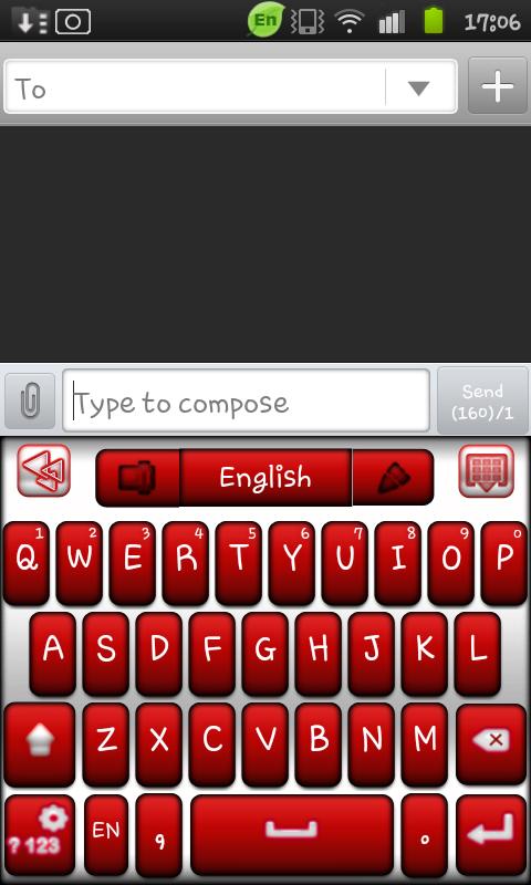 Go Keyboard Red and White 1.0