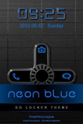 GO Locker NEON BLUE Theme 1.0