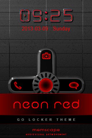 GO Locker NEON RED Theme 1.0
