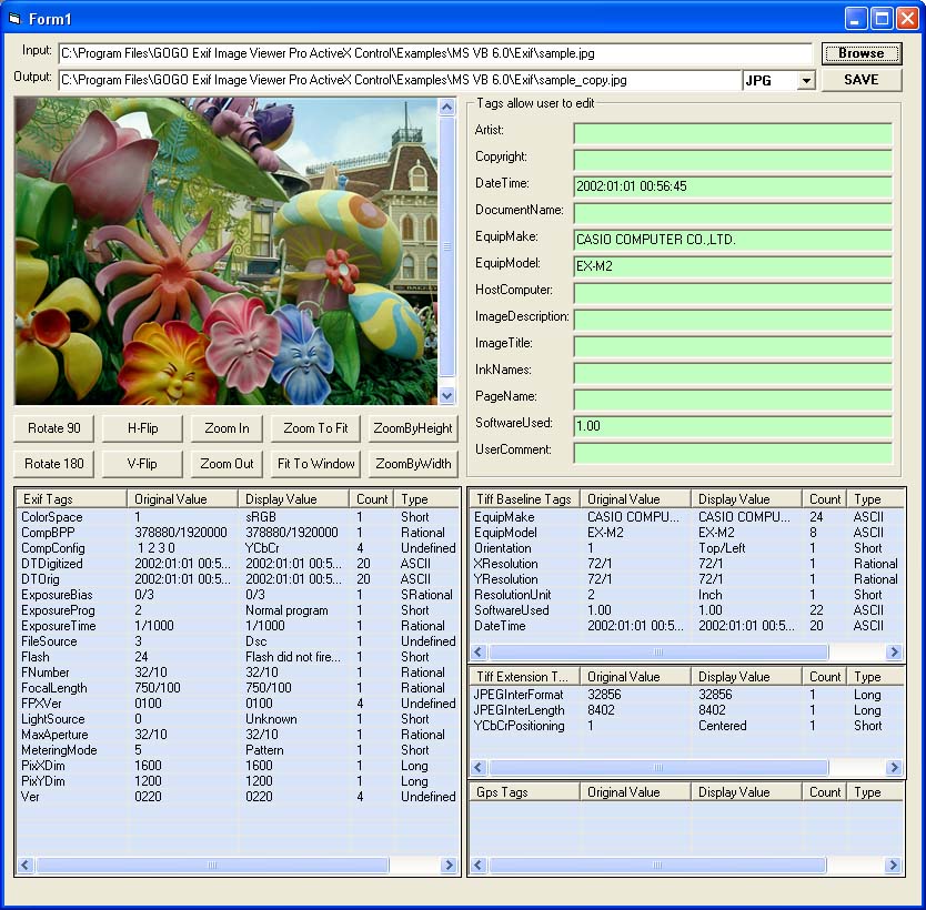 GOGO Exif Image Viewer Pro ActiveX OCX 2.24