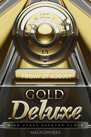 Gold deluxe clock widget 2.22