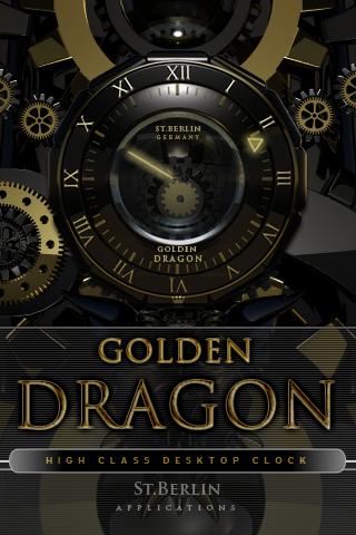 Golden Dragon clock widget 2.22