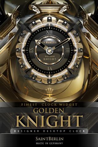 Golden Knight clock widget 2.22
