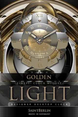 Golden Light clock widget 2.22
