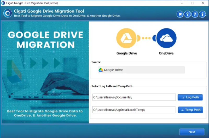 Google Drive to OneDrive Migration Tool 22.11