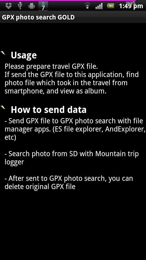 GPX Photo search GOLD Varies with device