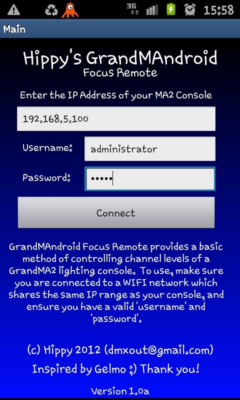 GrandMAndroid Remote 1.0b