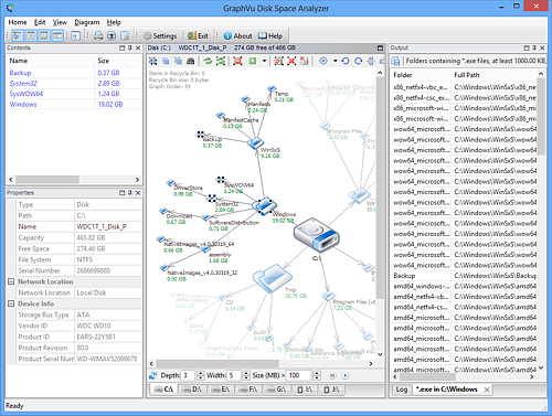 GraphVu Disk Space Analyzer 32bit 1.3