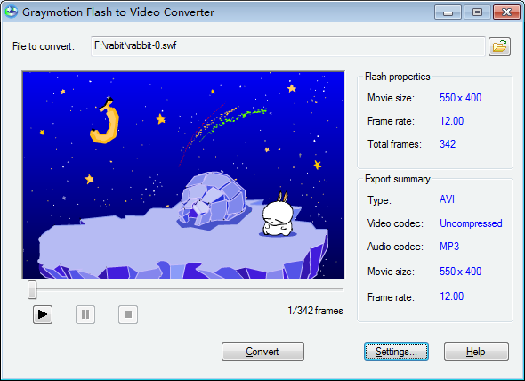Graymotion Flash to Video Converter 1.0