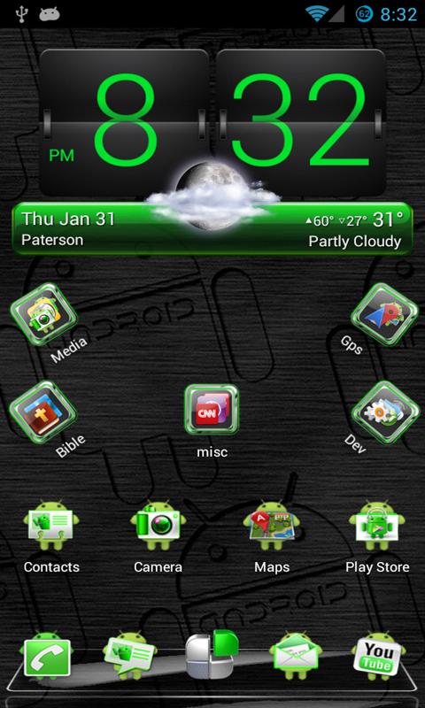 Green Android Next Launcher 3D 1.5