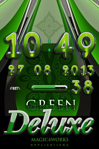 green deluxe clock widget 2.17