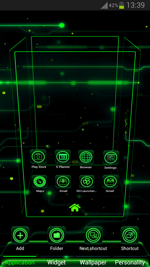 Green Glow Next Launcher 1.1