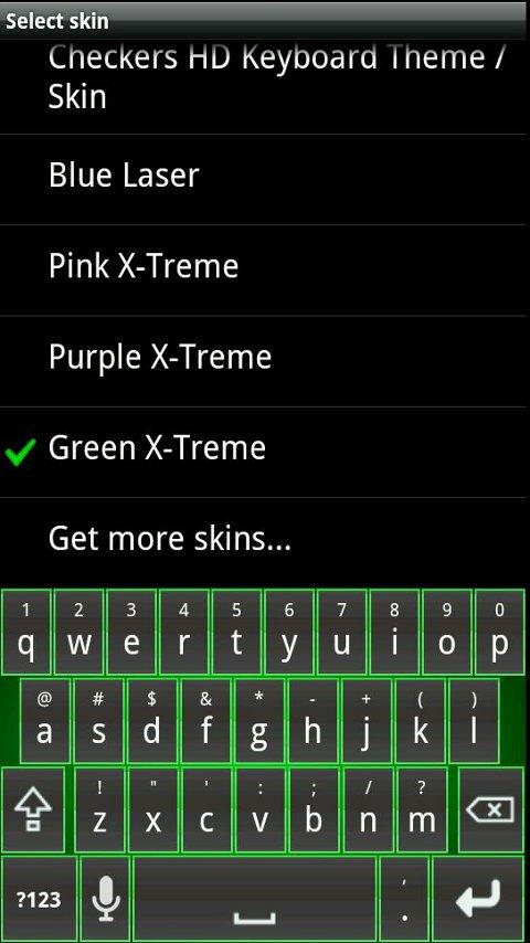 Green X-Treme HD Keyboard Skin 1.0