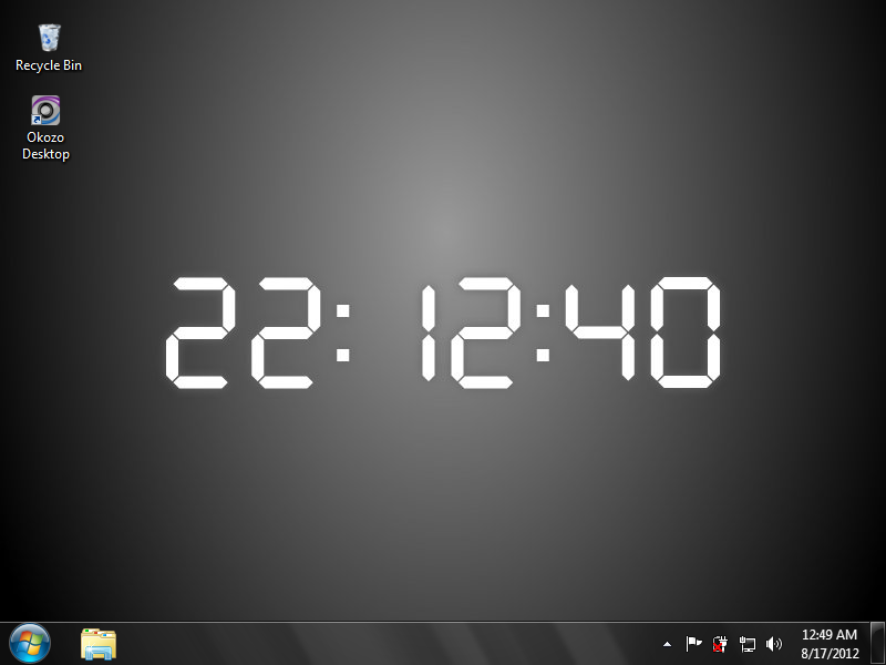 Grey Digital Desktop Clock Wallpaper 1.0.0
