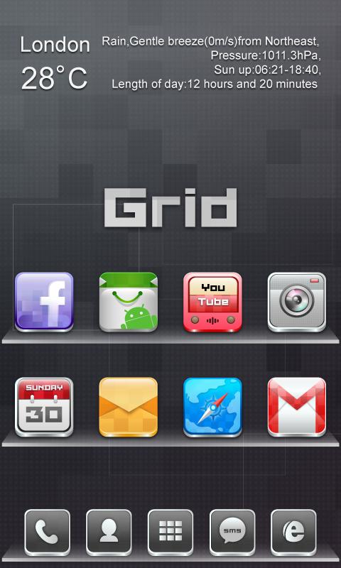 Grid GO Launcher EX Theme None