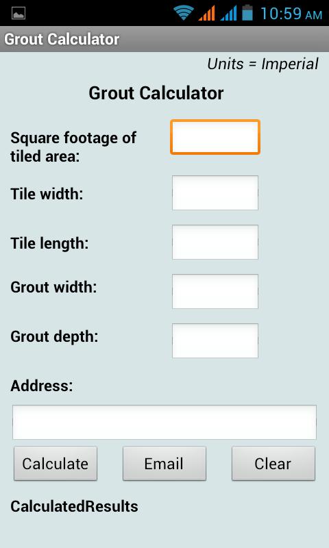 Grout Calculator 1.0