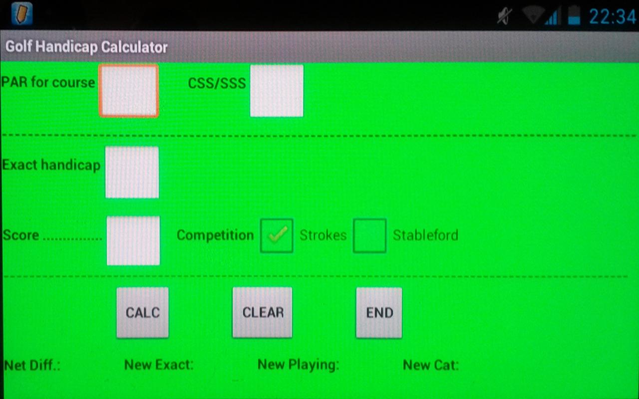 GUI Golf Handicap Calculator 2.0