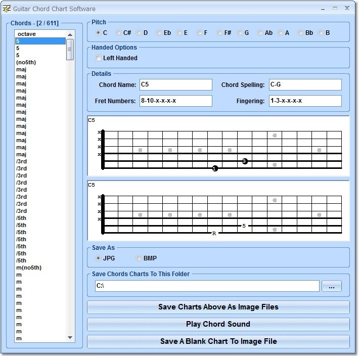 Guitar Chord Chart Software 7.0