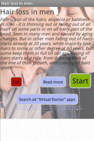 Hair loss in men Varies with device