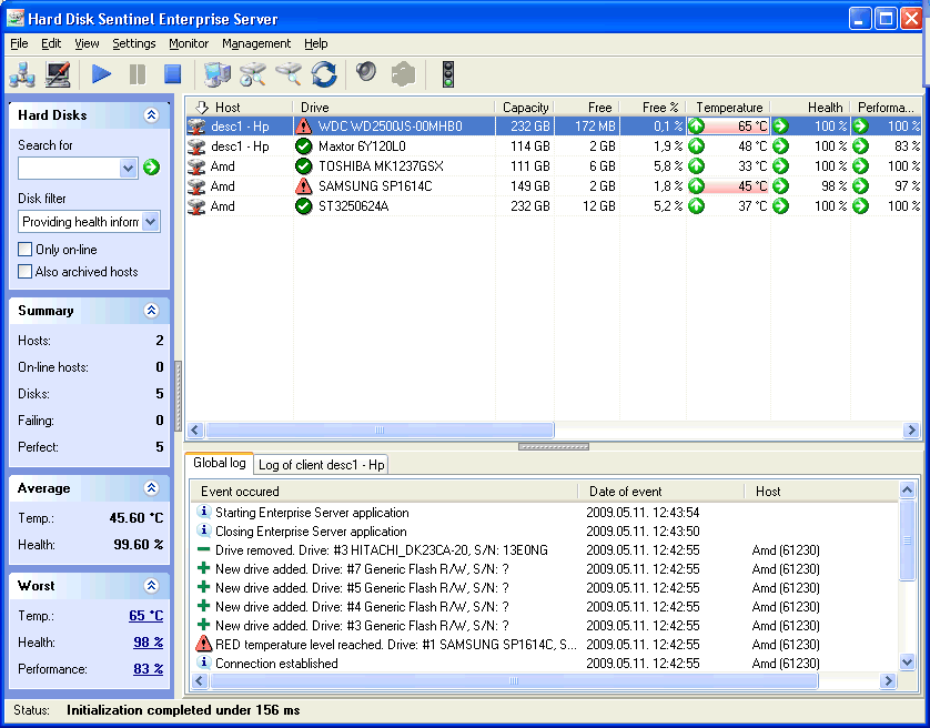 Hard Disk Sentinel Enterprise Server 1.00