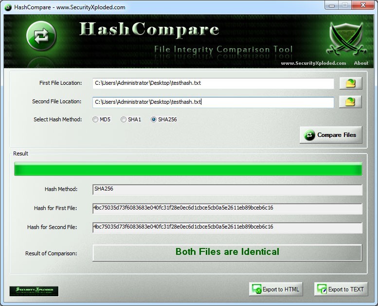 Hash Compare 1.5