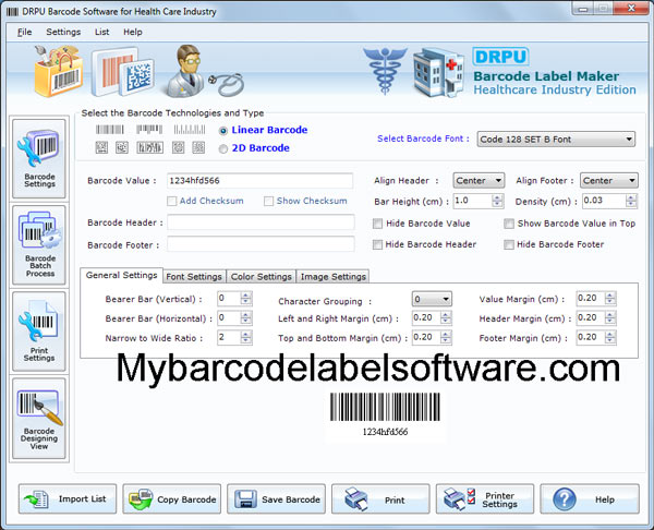 Healthcare Barcode Label Maker Software 7.3.0.1