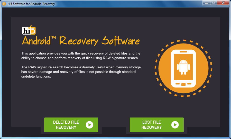Hi5 Software for Android Recovery 1.0.0