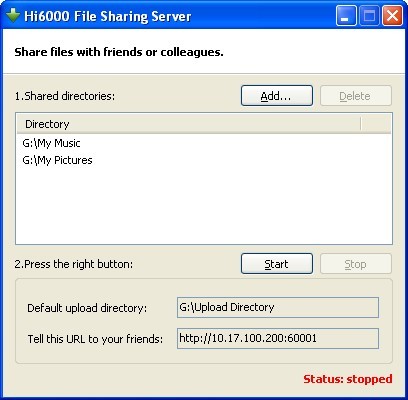 Hi6000 File Sharing Server 6.24