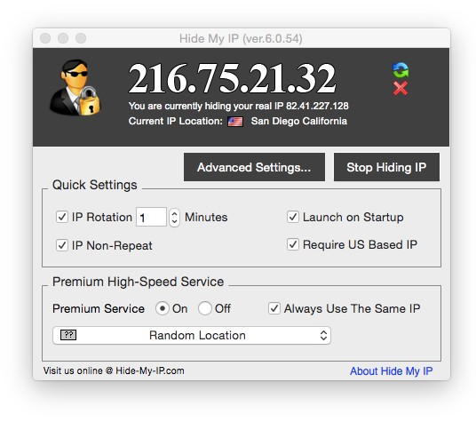 Hide My IP for Mac 6.1.16