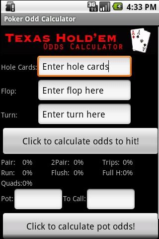 Hold'em Poker Odds Calculator 1.0