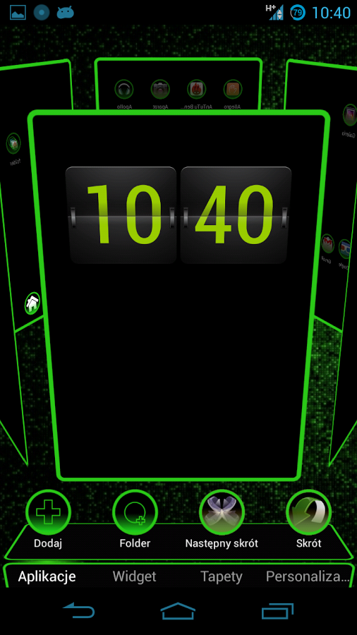 Holo Green Next Launcher Theme 1.1