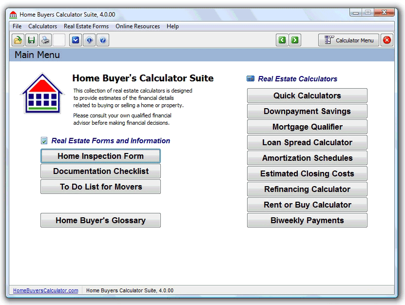 Home Buyers Calculator Suite 4.1