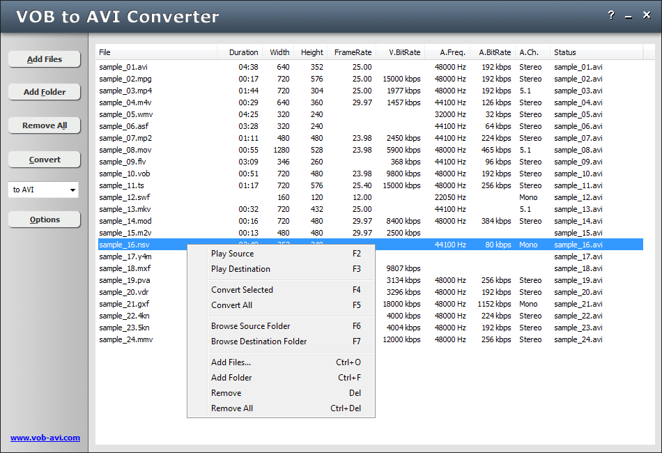 HooTech VOB to AVI Converter 4.3.1058
