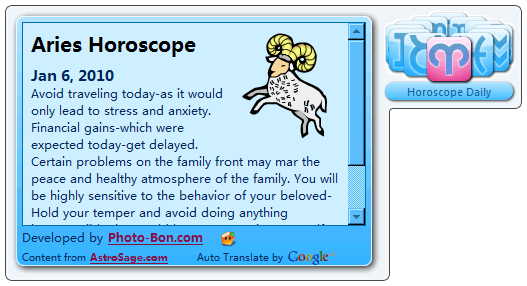Horoscope Daily Windows Gadget 1.0.0.4