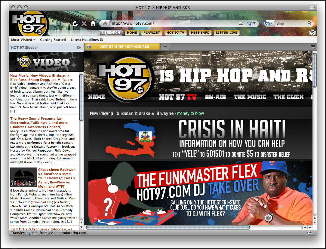 HOT97 Hip Hop Firefox Theme 1.1.3
