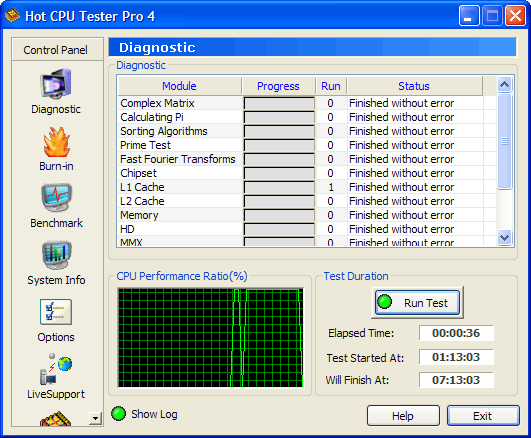 Hot CPU Tester Pro 4.4