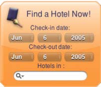 HotelSearch Yahoo! Widget 1.3